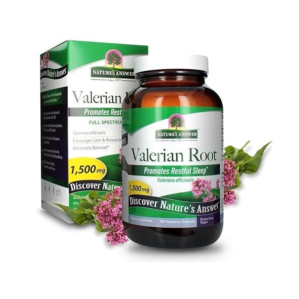 Naturals Answer Herbe à spectre complet, 1500 mg de racine de valide, sans gluten, végétalien, 180 capsules Sélénium