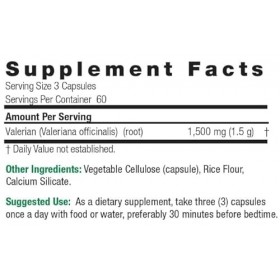 Naturals Answer Herbe à spectre complet, 1500 mg de racine de valide, sans gluten, végétalien, 180 capsules