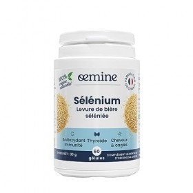 Oemine - Sélénium - Complément alimentaire pour lImmunité - stress oxydatif - 34.26 g - 60 gélules Sélénium