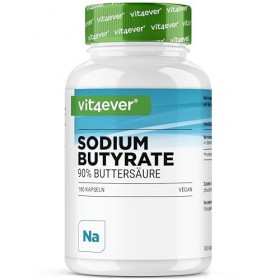 Butyrate de sodium - 180 gélules de 600 mg - Premium : 90% dacide butyrique - Butyrate de sodium pur sans additifs indésirab