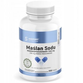 Butyrate de sodium microencapsulé 1100 mg – 100 gélules – Soutien santé intestinale & flore – Libération contrôlée – Insport 