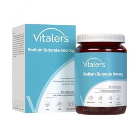 Vitalers Sodium Butyrate - 60 gélules, Végétalien, 1 mois de Supplémentation, Sans Conservateur, Composition Pure