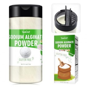 Poudre dalginate de sodium – 113,4 g dalginate de sodium pur de qualité alimentaire, agent gélifiant naturel pour desserts,