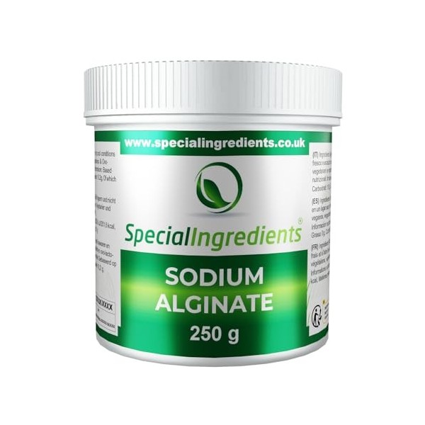 Special Ingredients Alginate de Sodium en poudre 100g - Extrait d’algue - Épaississant, émulsifiant & améliorateur de texture...
