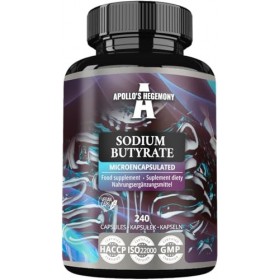 Butyrate de Sodium Haute Dose 580 mg 30% Acide Butyrique , 120 Capsules Végétales, 4 Mois, Supplément de Sodium pour Souteni