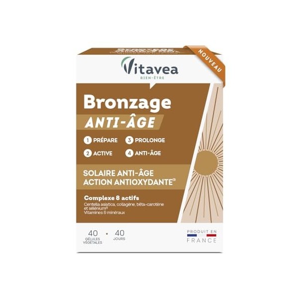 Vitavea - Bronzage Anti-Âge - Prépare, Active et Prolonge les effets du soleil - Peau Sublimée - Complément Alimentaire avec ...