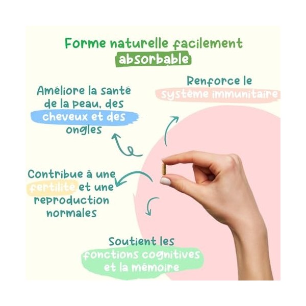 Double Zinc : Bisglycinate & Zinc Végétal Shiitake bio & basilic sacré bio - 60 Gélules Vegan 2 mois - Immunité, Peau, Ch