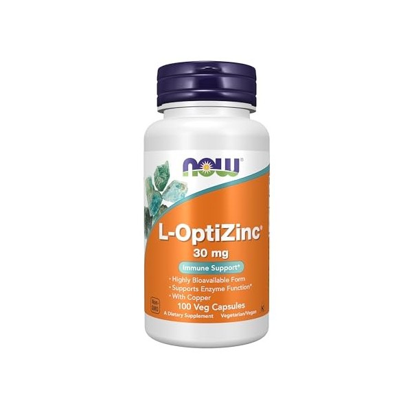 NOW Foods L-OptiZinc, 320mg - 100 vcaps