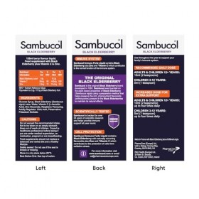 Sambucol Baies de sureau noir Immuno Forte | Vitamine C | Zinc | Support du système immunitaire | Complément alimentaire | Na