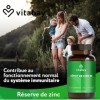 Vitabay Zinc Gluconate 50 mg – 250 Comprimés Végétaliens – 25 mg de zinc par portion ½ comprimé – Complément Alimentaire à 