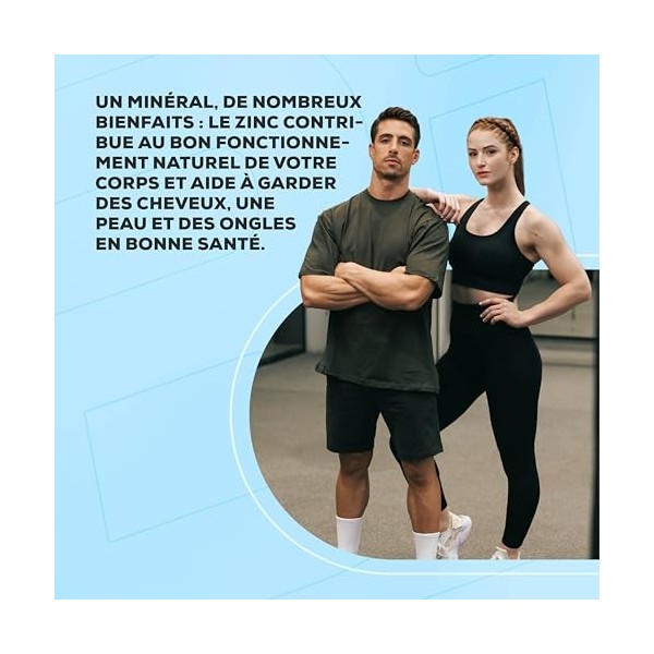 BioTechUSA Zinc + Chelate, Comprimés de compléments alimentaires contenant également du zinc chélaté, 60 comprimés