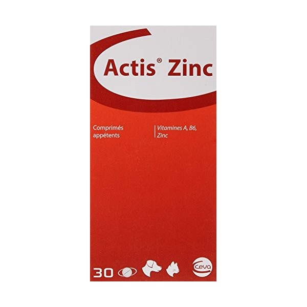 Actis zinc Complément alimentaire pour problème de peau 30 comprimés Zinc