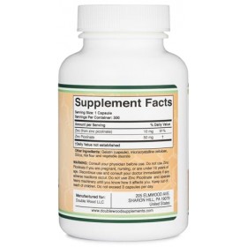 Zinc Picolinate 50mg, 300 Capsules Immune Support Non-GMO, Gluten Free 300 Day Supply by Double Wood Supplements Zinc