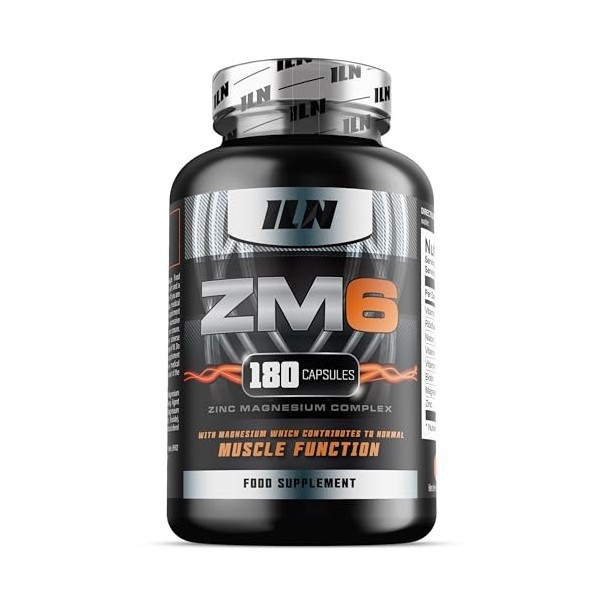 ZM6 - Complément Zinc-Magnésium haute dose - végétariens - 180 gélules véganes Zinc