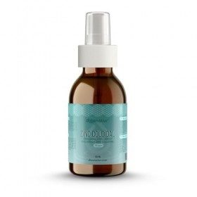 DIOXNATUR Zinc colloïdal 100ml 20 ppm - Solution de zinc avec pulvérisation - Flacon en verre ambré
