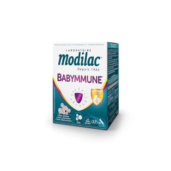 Modilac - Babymmune *, Complément Alimentaire pour Bébé - Compatible Lait Infantile et Lait Maternel - A Base de Lactoferrine