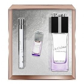 EVAFLOR - COFFRET JE TAIME TENDREMENT EDP 100ML + 1 VAPO SAC 12ML + 1 MINIATURE - Unité