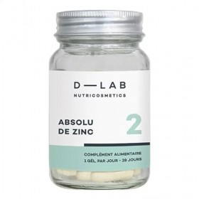 D-LAB Absolu de Zinc | Cure 28 Jours | Zinc Haute Absorption | Régule la Peau à Tendance Acnéique, Renforce Cheveux et Ongles