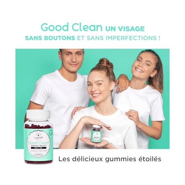 Lashilé Beauty - Complément Alimentaire Anti-Acné - Peau Nette & Anti-Imperfections - Régule le Sébum & Purifie - Good Clean ...