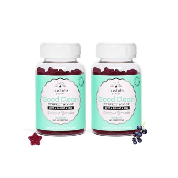 Lashilé Beauty - Complément Alimentaire Anti-Acné - Peau Nette & Anti-Imperfections - Régule le Sébum & Purifie - Good Clean ...