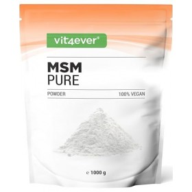 Poudre de MSM - 1 kg 1000 g - 99,9% de Méthylsulfonylméthane Cristallin Pur - Facteur Mesh 40-80 - Soufre Organique - Végan