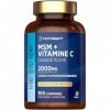MSM Vitamine C 2000mg | 365 Comprimés Vegan Pour 6 Mois | Méthylsulfonylméthane et Acide Ascorbique | Alternative à la MSM Po
