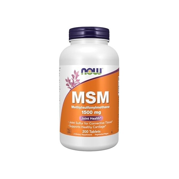 NOW Foods MSM Methylsulphonylmethane, 1500mg - 200 tabs