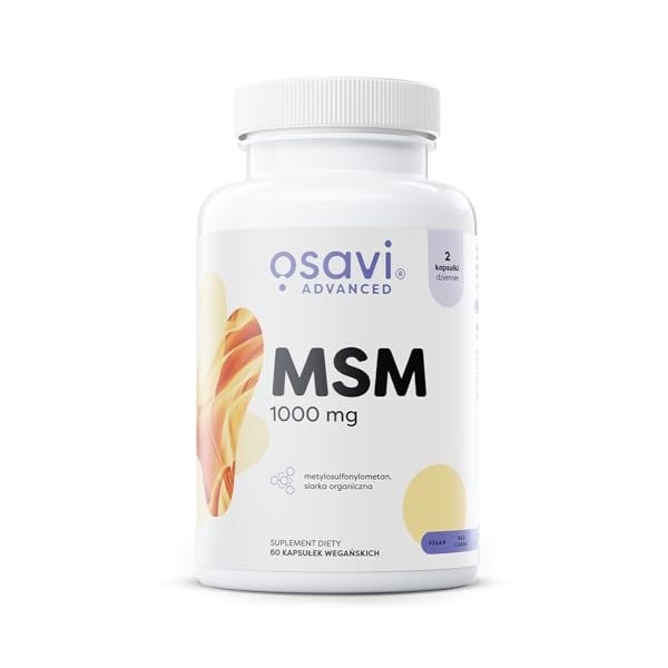 Osavi MSM Advanced , 1000mg - 60 Capsules Vegan