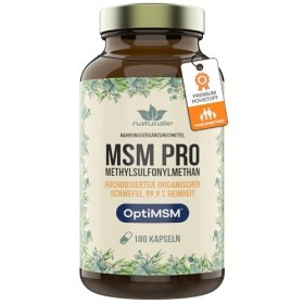 naturalie® MSM PRO - 1,6 g de méthylsulfonylméthane pur par dose quotidienne - 99,9 % de pureté grâce à la distillation OptiM