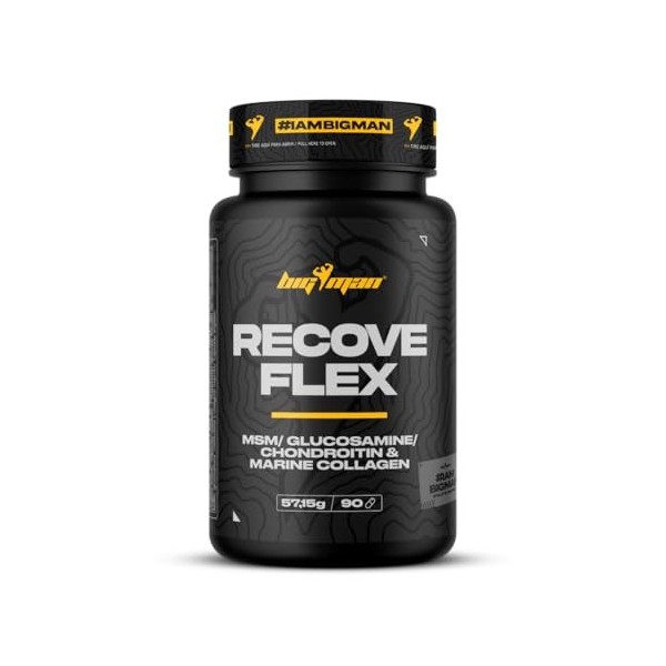 BigMan | RECOVE FLEX 90 CAP | Soutien à la santé articulaire | Avec MSM et GLUCOSAMINE | Enrichi en collagène