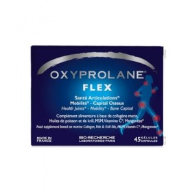 Oxyprolane® Flex • Complément Alimentaire Articulations, Capital Osseux, Arthrose • 45 gélules • Collagène Marin, MSM, Mangan...