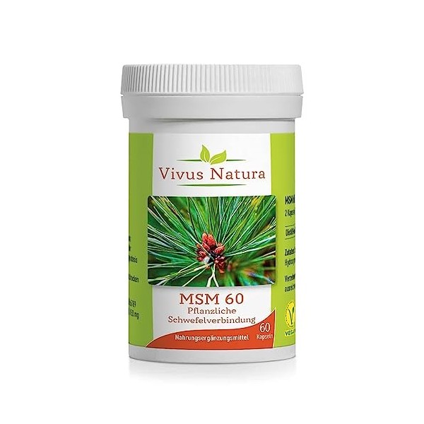 Vivus Natura MSM 60 capsules de soufre végétal 60 pièces