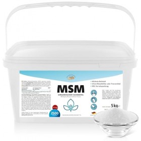 GOLDEN PEANUT MSM 5 kg de méthylsulfonylméthane, pureté maximale, soufre organique sans additifs et antiruissants, emballage 