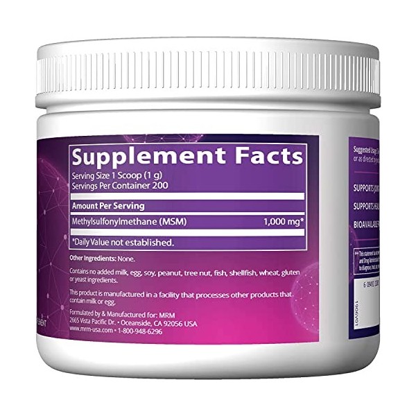 MRM, Cristaux MSM, 200 g