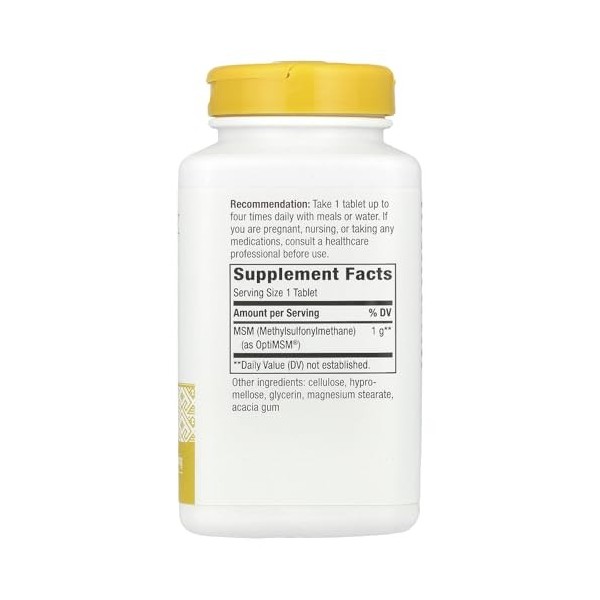 Natures Way MSM, 200 Tabs 1000 MG MSM
