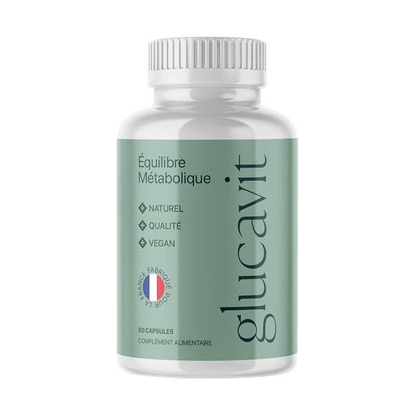 Glucavit Gélules - Ingrédients Naturels pour Hommes et Femmes - 60 Capsules pour 1 Mois