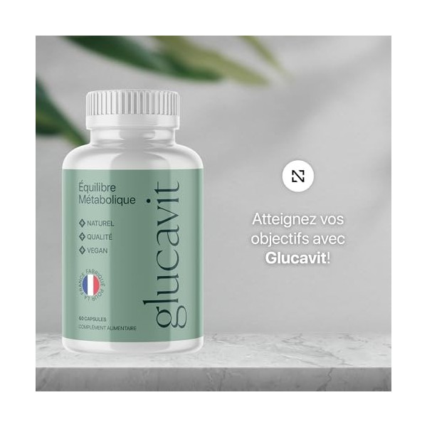 Glucavit Gélules - Ingrédients Naturels pour Hommes et Femmes - 60 Capsules pour 1 Mois
