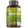 Berberine Gélules Vegan de Berbérine HCL, 4 Mois dApprovisionnement, sans Stéarate de Magnésium et sans Additifs - Extrait d