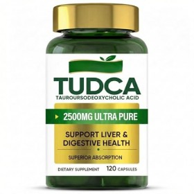 TUDCA 2500mg par Portion - 120 Gélules dAcide Tauroursodésoxycholique Ultra Pur - Supplément pour le Soutien du Foie et de l