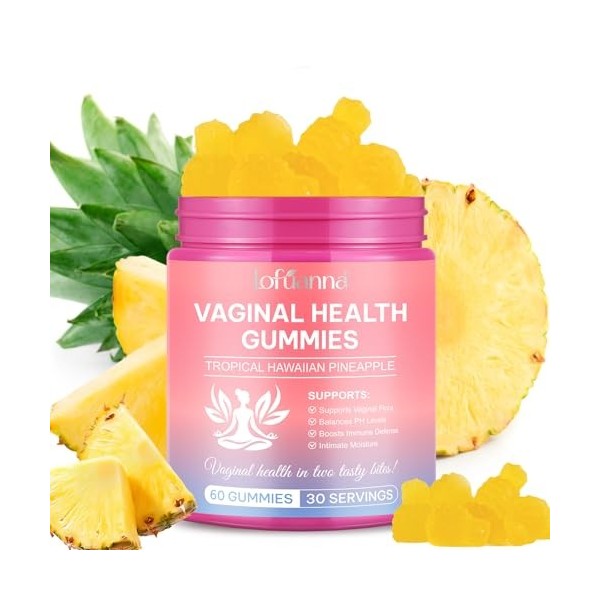 Gommes probiotiques vaginales premium - compléments pour la santé féminine, équilibre du pH, soutien immunitaire et santé int