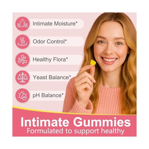 Gommes probiotiques vaginales premium - compléments pour la santé féminine, équilibre du pH, soutien immunitaire et santé int