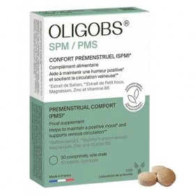 Oligobs SPM Complément Naturel Prémenstruel | Safran, Magnésium, Zinc, Vitamine B6 | Humeur, Fatigue, Jambes Lourdes | Sans H