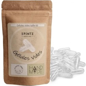 SPINTZ Gélules vides végétaliennes HPMC taille 00 250 gélules | Testé en laboratoire indépendant | Emballage sans plastique M...