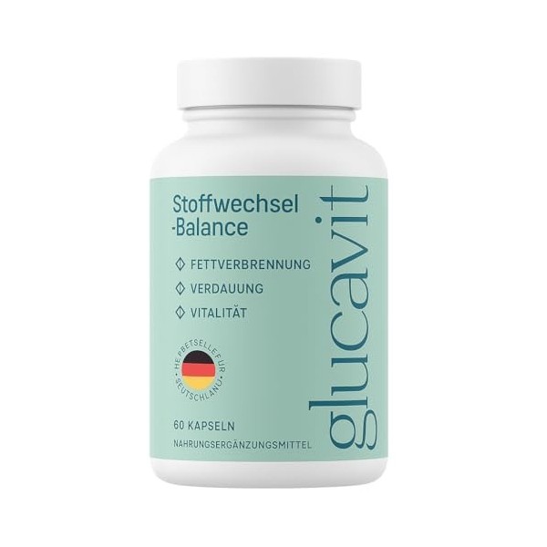 Glucavit Gélules – Complément Alimentaire avec 11 Nutriments Essentiels | Vitamines & Minéraux pour l’Énergie, la Vitalité et...