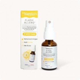 Flash Allerg - Spray sous la langue - Apaise et soulage les allergies : Yeux Rouges et Irrités - Pollen, poussière - Éternue