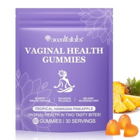 Gummies pour l’équilibre Bonbons Féminin, 60 Feminine Balance Gummies Vegan, Saveur Ananas Hawaïen - Santé Féminine - Niveaux
