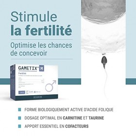 Densmore - GAMETIX M - Complément Alimentaire Fertilité et Reproduction Homme - Vitamines, Minéraux, Zinc, Sélénium, Carnitin...