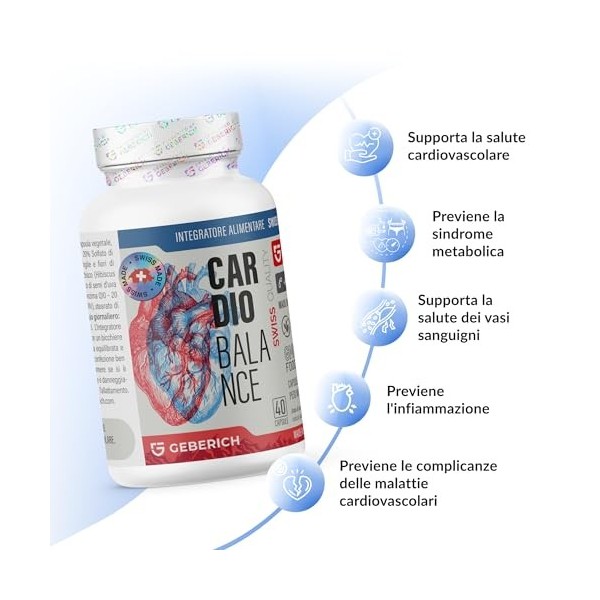 Cardiobalance – Santé Cardiaque, Circulation Sanguine – 40 Capsules – Complément Alimentaire