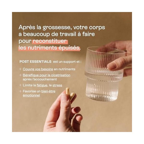 Jolly mama! Multi Vitamines Post Essentials | 17 Nutriments Clés Post-Partum | Avec Actif Breveté Extramel | Bien-Être Après 