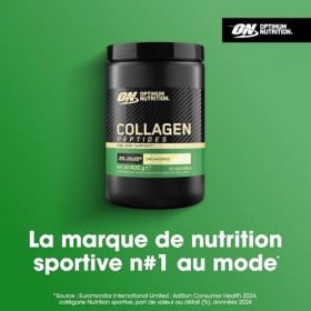 Optimum Nutrition Poudre de Peptides de Collagène avec Vitamine C pour Articulations, Non Aromatisé, 20 g Collagène par Porti